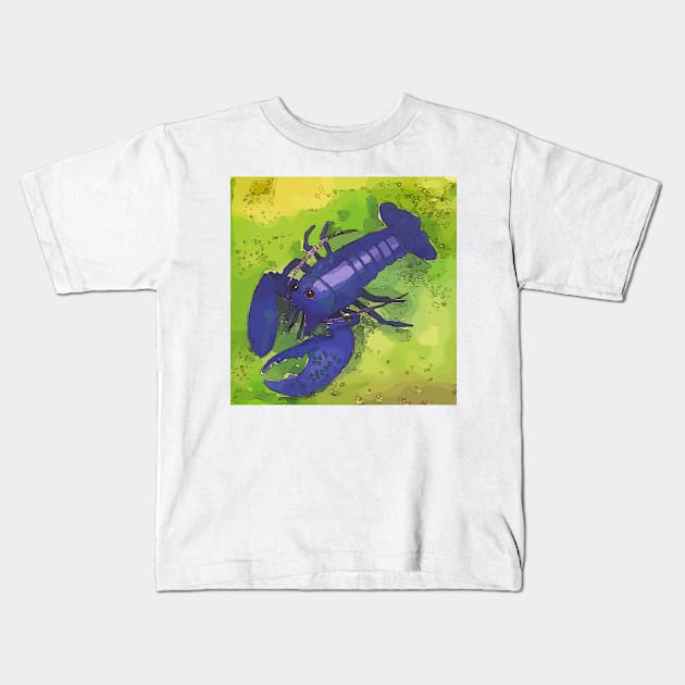 Rare Blue Lobster Kids T-Shirt by WelshDesigns